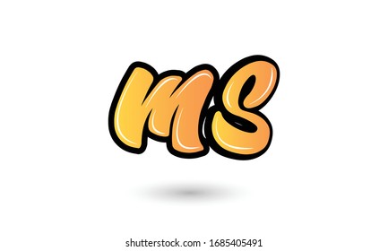 MS SM Letter Linked Luxury Premium Logo
