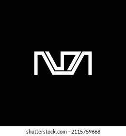 Logo de MS SM, concepto de color blanco y negro