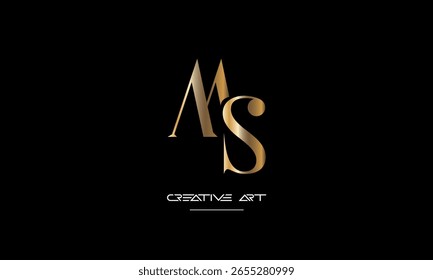 MS, SM, M, S abstract letters logo monogram