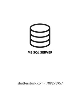 MS SQL Server vector image design icon template