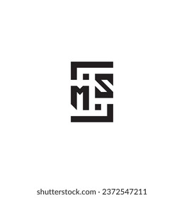 logotipo retro de concepto cuadrado de MS en un diseño profesional de alta calidad que se imprimirá bien en cualquier medio de impresión