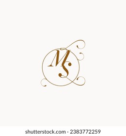 MS einzigartiges Hochzeitslogo Symbol Ihrer Ehe und Sie können es auf Ihrer Hochzeitsfeier verwenden