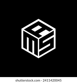 MSA letter logo design with black background in illustrator, vector logo modern alphabet font overlap style. calligraphy designs for logo, Poster, Invitation, etc.