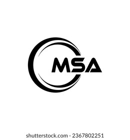 Diseño de logotipos MSA, inspiración para una identidad única. Elegancia moderna y diseño creativo. Marca tu éxito con el impresionante logotipo.