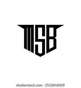 MSB letter logo design with white background in illustrator, vector logo modern alphabet font overlap style, calligraphy designs for logo, Poster, Invitation, etc.