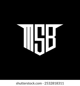 MSB letter logo design with white background in illustrator, vector logo modern alphabet font overlap style, calligraphy designs for logo, Poster, Invitation, etc.