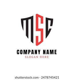 Diseño de la Plantilla del logotipo de la letra de MSC sobre fondo blanco simple con color rojo. Logo de la carta MSC. Diseño de logotipo de letra MSC. PLANTILLA con logotipo de letra MSC. Vector EPS 10.