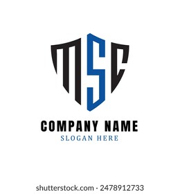 MSC letter logo template design on simple white background with dark blue color. MSC letter logo. MSC Letter Logo Design. MSC Letter Logo Template. Vector EPS 10.