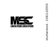 MSC letter monogram logo design vector