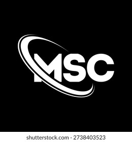 MSC logo. MSC letter. MSC letter logo design. Initials MSC logo linked with circle and uppercase monogram logo. MSC-typography for technology, business and real estate brand.