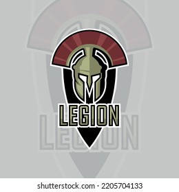 Mscot Logo Legion. Centurion Vector Illustration.