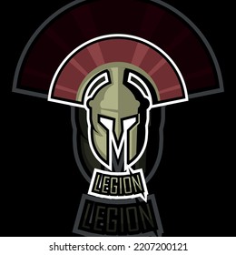 Mscot Logo Legion. Centurion Vector Illustration.