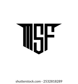 MSF letter logo design with white background in illustrator, vector logo modern alphabet font overlap style, calligraphy designs for logo, Poster, Invitation, etc.