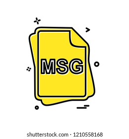 MSG file type icon design vector