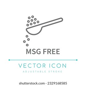 MSG Free Food Vector Line Icon