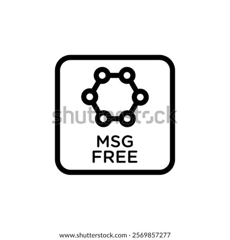 Msg free icon Black and white outline vector