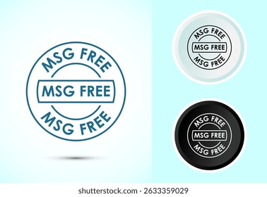 MSG free icon design illustration, Msg label sign symbol in color black and white