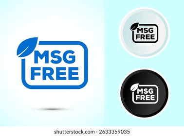 MSG free icon design illustration, Msg label sign symbol in color black and white