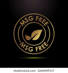 MSG free icon design illustration, Msg label sign for web and app in gold color style