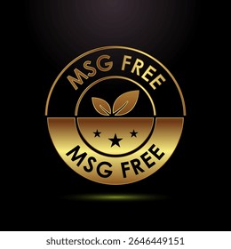 MSG free icon design illustration, Msg label sign for web and app in gold color style