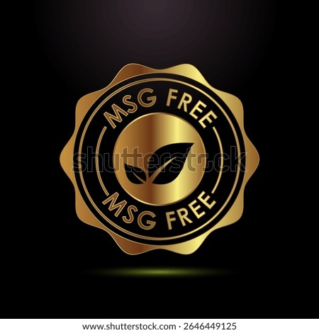 MSG free icon design illustration, Msg label sign for web and app in gold color style