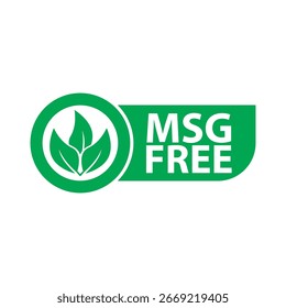 MSG free icon emblem isolated on white background