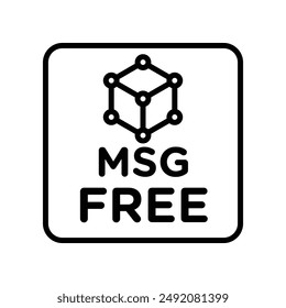 Msg free icon linear logo mark in black and white