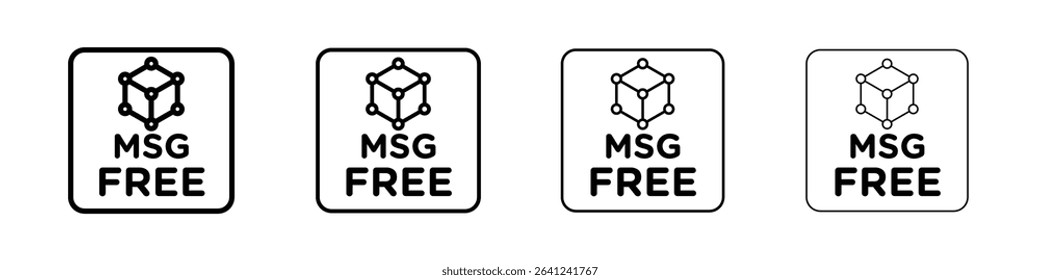 Msg free icon Outline sign symbol set