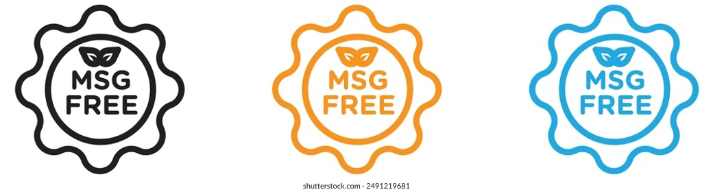 Msg free vector logo set collection for web app ui