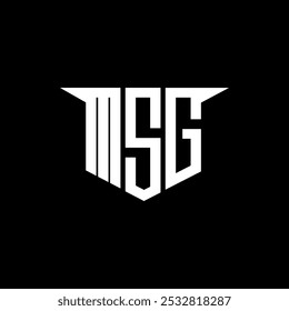 MSG letter logo design with white background in illustrator, vector logo modern alphabet font overlap style, calligraphy designs for logo, Poster, Invitation, etc.