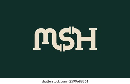MSH plumbing monogram logo design