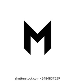 Diseño de logotipo en forma de M para empresas modernas