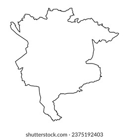 Landkarte der Provinz MSila, Verwaltungsabteilung Algerien.