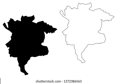 Msila Province (Provinces of Algeria, Peoples Democratic Republic of Algeria) map vector illustration, scribble sketch Msila (M'sila or MSila) map