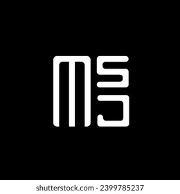 Diseño vectorial de la letra MSJ, logotipo simple y moderno de MSJ. Diseño de alfabeto lujoso de MSJ  