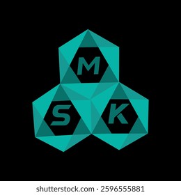 MSK creative minimalist letter logo. MSK unique vector initials alphabet letter logo design
