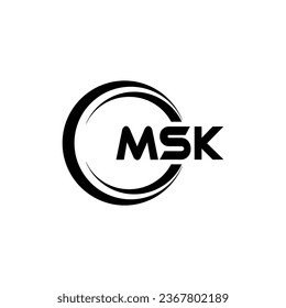MSK Logo Design, Inspiration for a Unique Identity. Modern Elegance and Creative Design. Watermark Your Success with the Striking this Logo.