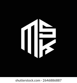 MSK logo MSK icon MSK monogram MSK letter minimalist Circle flat Unique modern abstract logo design.