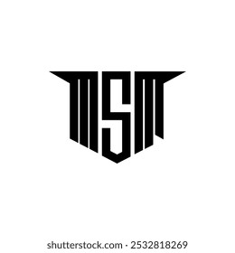 MSM letra logotipo design com fundo branco no ilustrador, logotipo vetorial moderno alfabeto estilo de sobreposição de fonte, caligrafia designs para logotipo, Poster, Convite, etc.