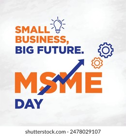 MSME Day. Micro, Small and Medium Sized Enterprises Day - June 27th. Social Media Post Template Vector Design. Economy, Business, Money, Finance