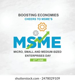 MSME Day. Micro, Small and Medium Sized Enterprises Day - June 27th. Social Media Post Template Vector Design. Economy, Business, Money, Finance