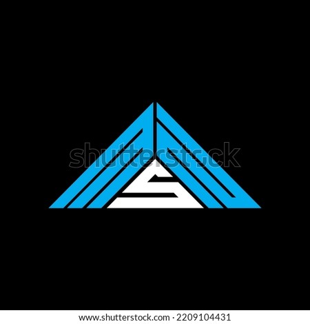 MSN letter logo creative design with vector graphic, MSN simple and modern logo in triangle shape.