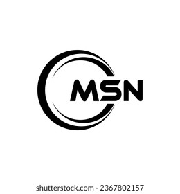 MSN Logo Design, Inspiration for a Unique Identity. Modern Elegance and Creative Design. Watermark Your Success with the Striking this Logo.