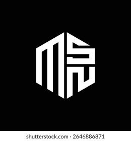Logótipo MSN ícone MSN monograma MSN letra minimalista Círculo plano Design de logotipo abstrato moderno exclusivo.