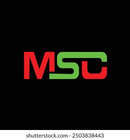 MSO letter logo design vector template