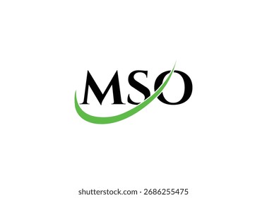 Logotipo moderno del monograma de la letra de MSO. Diseño de ícono de iniciales mínimas.
