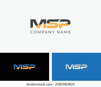 MSP Typhography Letter Logo Design Template, MSP logo