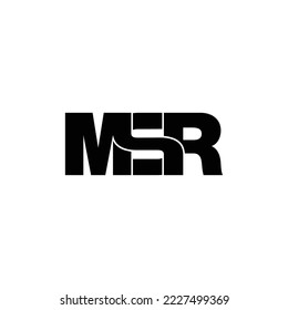 MSR letter monogram logo design vector