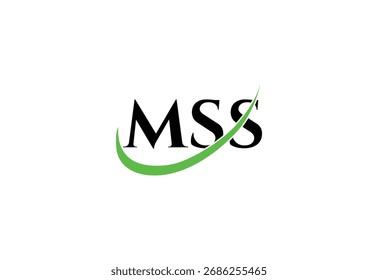 Logotipo moderno del monograma de la letra de MSS. Diseño de ícono de iniciales mínimas.