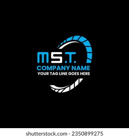 Diseño creativo del logotipo de la letra MST con gráfico vectorial, logotipo simple y moderno de MST. Diseño de alfabeto lujoso de MST  
